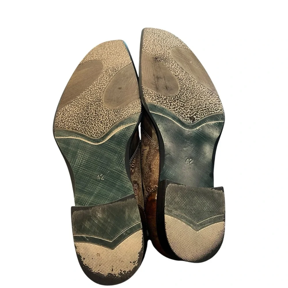 FI-6193 Multi Color Leather Pointed toe Slip on Loafer Fiesso Aurelio Garcia 42 - Picture 6 of 16